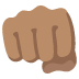 👊🏽 oncoming fist: medium skin tone display on Google